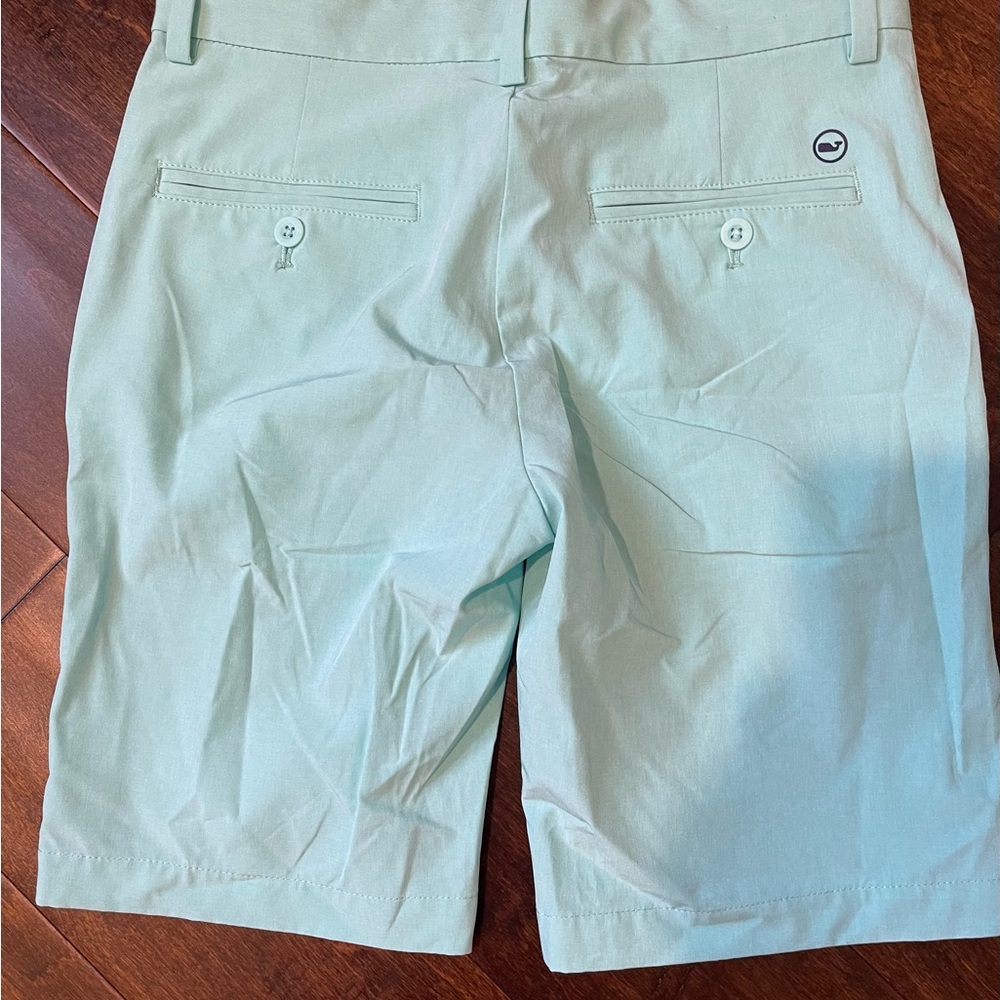 Vineyard Vines Boy’s Light Green/Blue Performance Golf  Shorts